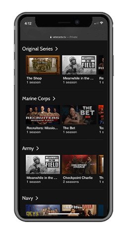 Phone Mockup of Vet TV