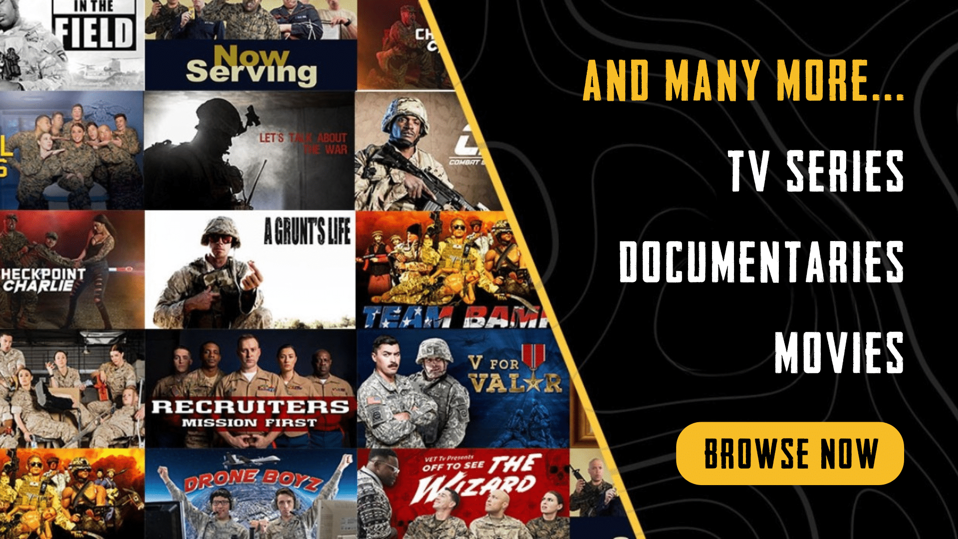 and many more... 40 series, documentaries, and movies